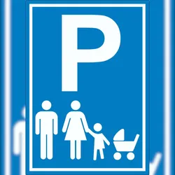 HB-Druck Parkplatz Eltern Kinderwagen Aufkleber A5 (148x210mm)