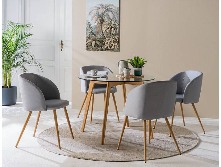 Esstisch Dokka Ø 100cm Braun/Eiche