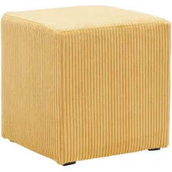 Hocker Bali Cord in Senfgelb