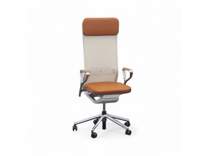 Chefsessel SitagTeam Highback Mesh swissmade mit Ringarmlehnen, Braun, Neu, Ergonomischer Stuhl - ideal für flexibles Arbeiten