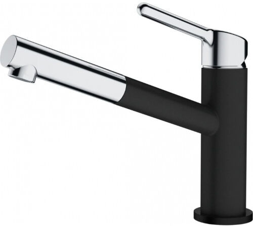 Franke FC 3055.901 ORBIT Mitigeur d&amp;#039;évier avec bec extractible,chrome /noir mat 115.0659.9