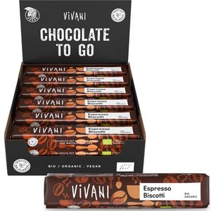 Vivani Schokoriegel Espresso Biscotti, BIO, 720g, je 40g, 18 Riegel
