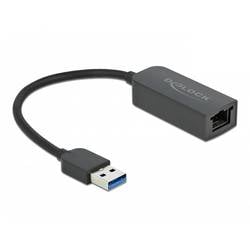 Delock USB 2.0 Adapter [1x USB-A Stecker - 1x RJ45-Buchse] 66646 0.16 m