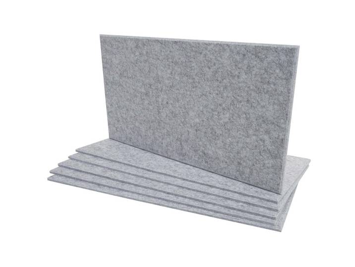 Jamb Akustikwandpaneel Hellgrau Komplett-Set, Textil, 30x60x1 cm, Wandverkleidung, Akustikpaneele