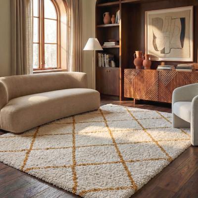 SAFAVIEH Hudson Shag Estella Diamond Trellis 2-inch Thick Rug