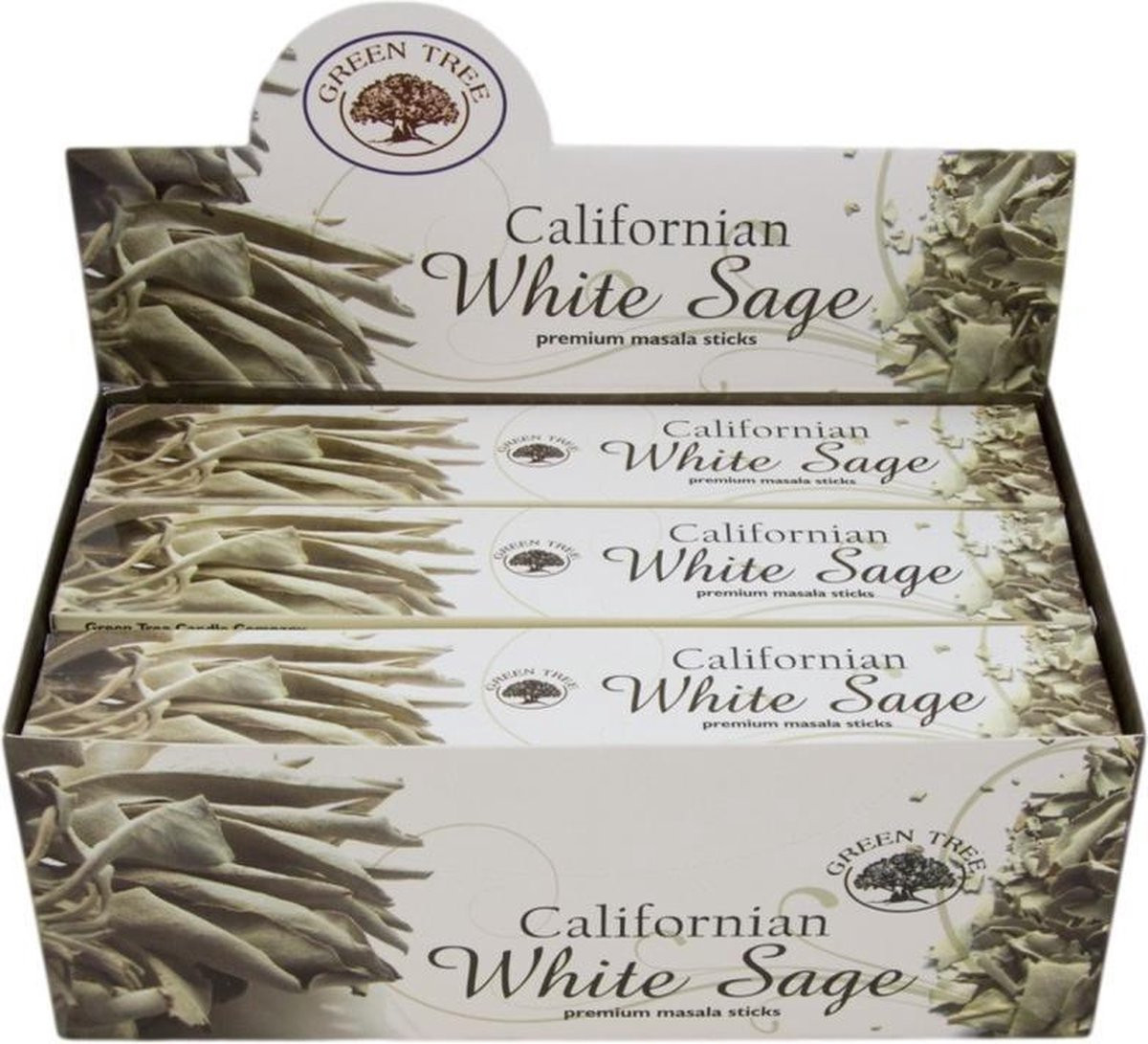 Green-Tree Californian White Sage Witte Salie Wierook, 12 x 15 gram