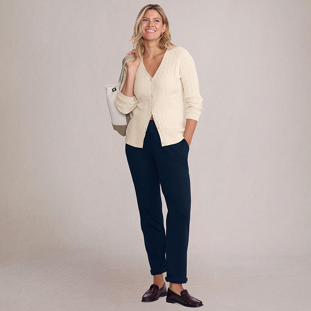 Straight Fit Freizeithose SPORT KNIT für Damen, Damen, size: regular, Blau, Baumwolle, by Lands' End
