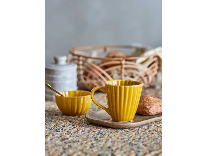 Bloomingville Schaal aardewerk geel Latina 12cm