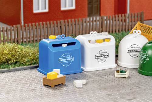 Auhagen 41695 H0 Recycling-Container mit Zubehör Bausatz