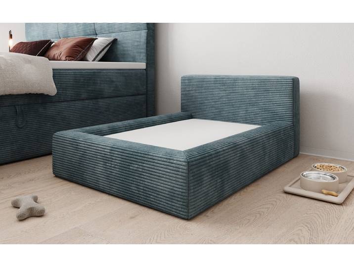 Hundebett LupoLounge 110x80 cm in Cord - 110x80 cm - Vintage Blau - Cord - Luxusbetten24