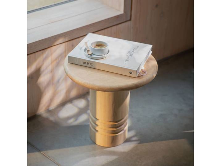 Zuiver Ronde Bijzettafel Chunk Eiken, 45cm - Naturel
