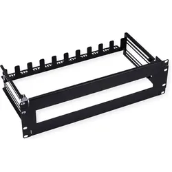 Value 19" DIN Rail Bracket, 3U, Serverschrank Zubehör, Schwarz