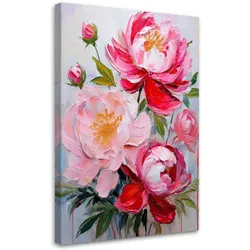 WANDBILD pfingstrosen rosa blumen natur