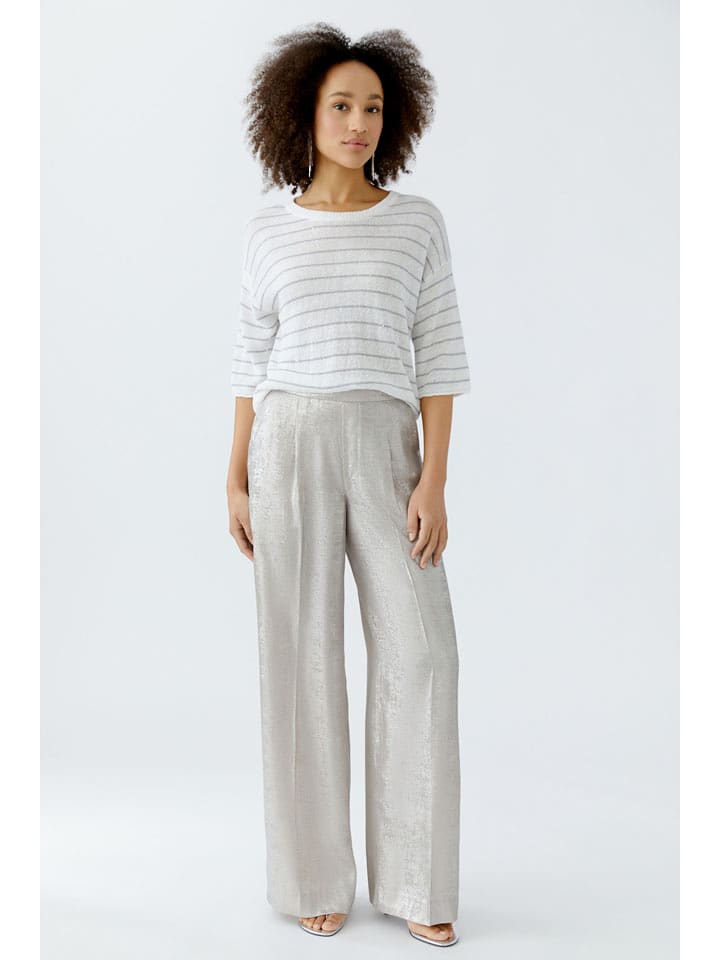Oui Hose in Silber - 42