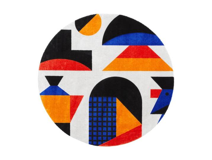 QEEBOO tapis ronde OGGIAN ITALIAN VIBES (Ø 200 cm - Polyester et polyamide)