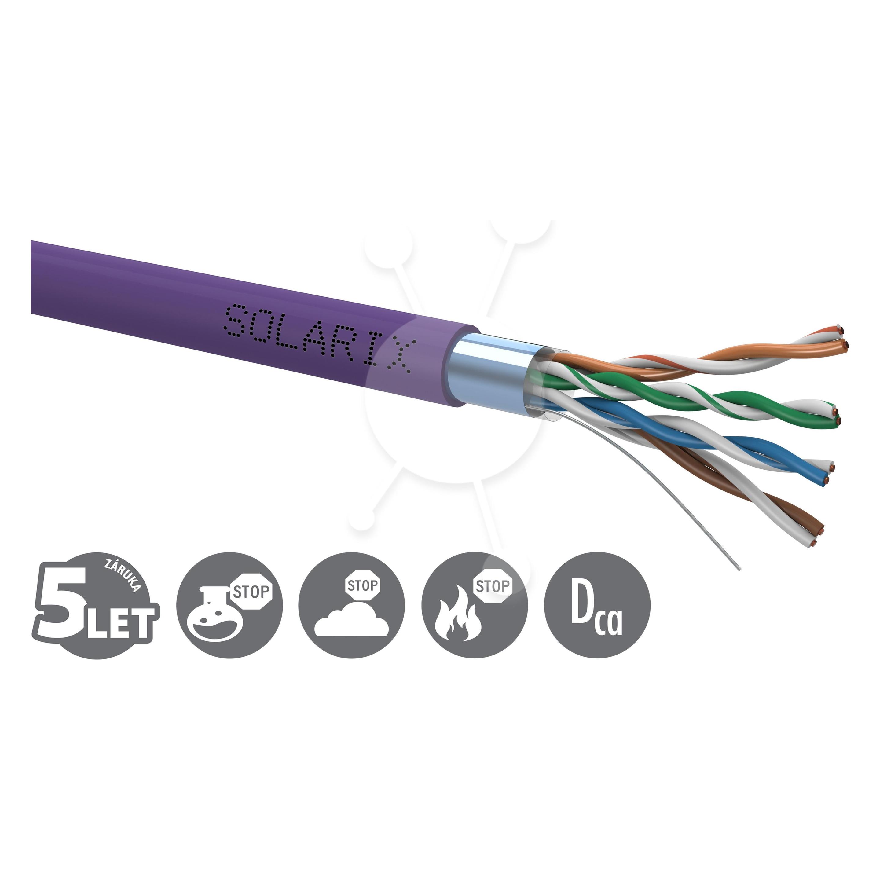 Solarix Instalační kabel CAT5E FTP LSOH Dca 500m/reel (FTP, CAT5e, 500 m) (27655152)