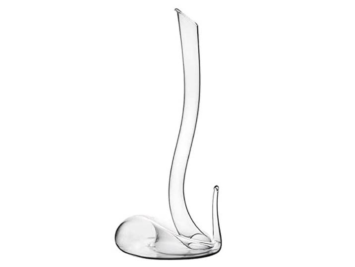 LOGEA Rotwein-Schlangen-Form,Handgeblasen 100% Bleifreies Kristallglas Cobra Wein Dekanter, Kreative Schlangenförmige Dekanter Rotweinkaraffe,43CM