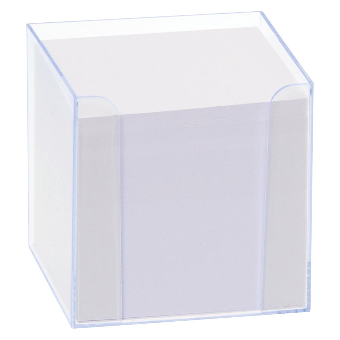 Folia Zettelbox LUXBOX transparent inkl. 800 Notizzettel weiss (90 x 90 mm) (9907/3)