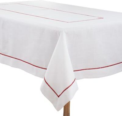 Saro Lifestyle Tablecloth With Embroidered Border Design