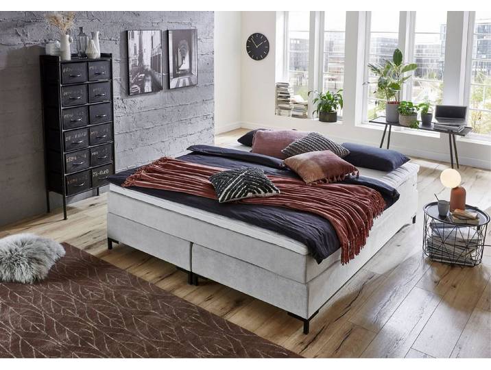 ATLANTIC home collection Boxspringbett Romy, ohne Kopfteil, frei im Raum stellbar
