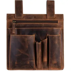 Greenburry, Werkzeugkoffer, Vintage Werkzeugtasche Leder 23 cm