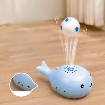 Inspired Finds USB Rechargeable Interactive Whale Ball Cat Toy With Automatic Motion & Teaser Function blue