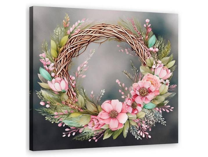 Feeby Wandbild shabby chic blumenstrauß, Pink, Religion/Spiritualität, Rechteckig, 50x50 cm, Bilder & Rahmen, Bilder, Leinwandbilder