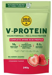 GOLDNUTRITION V-Protein Strawberry Flavour Vegan 240 gr