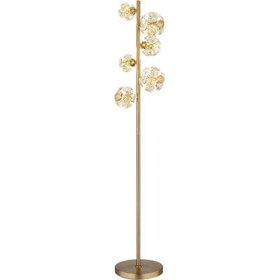 GLOBO LIGHTING Stehlampe "VIRINA", gold (goldfarben), H: 155cm, 1 Stk., Leuchten, Stehlampe Wohnzimmer Schlafzimmer Flur Design-Leuchte, Stehlampe