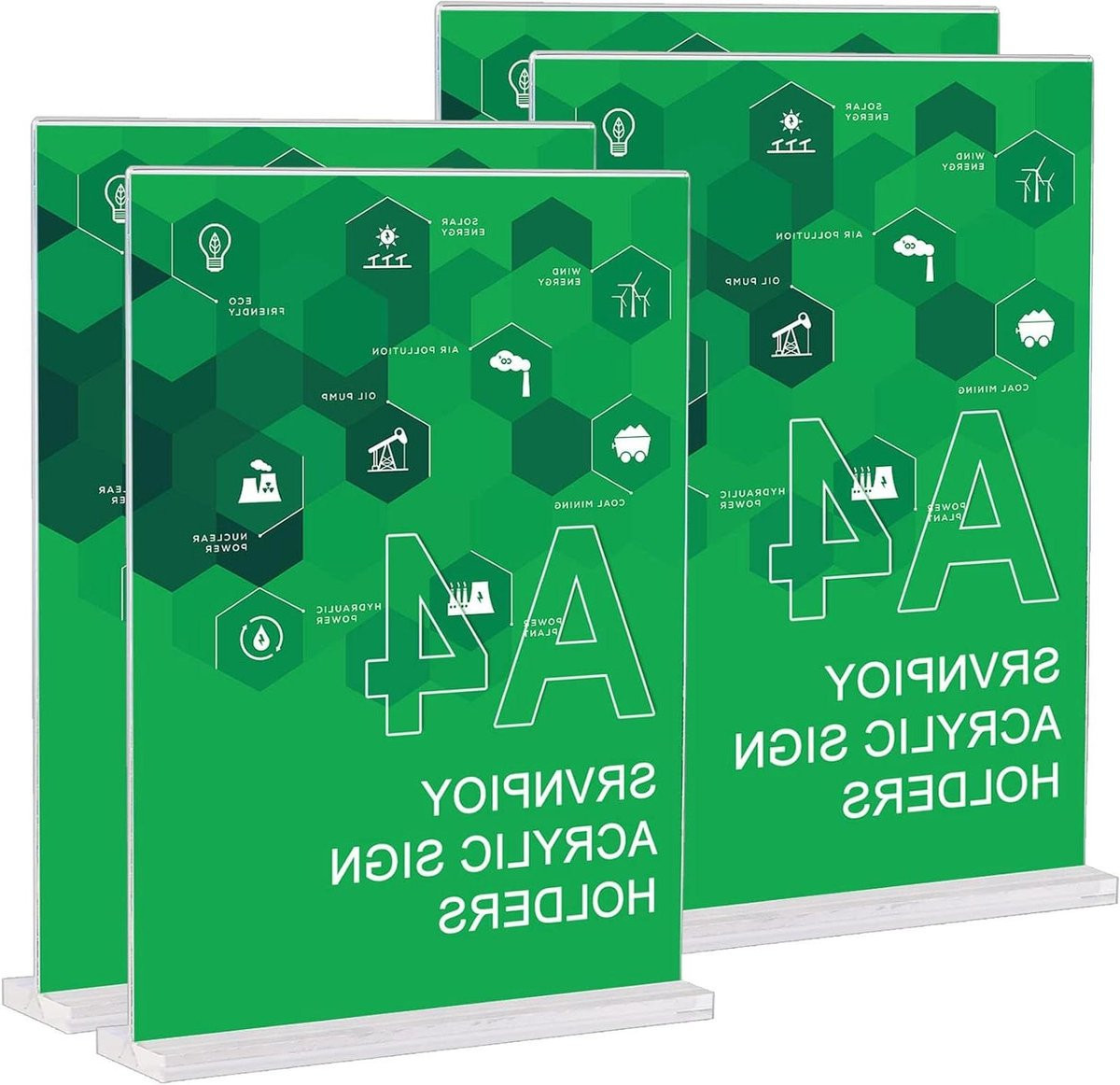 A4 Acryl Bordhouder Set - Tafelstandaards voor Menu's en Displays
