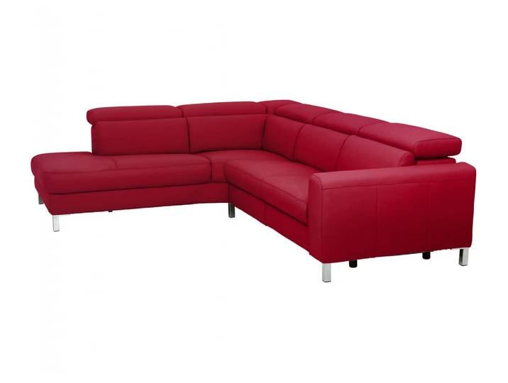 Ecksofa Laret Basic Candy / Farbe: Cherry / Material: Leder Basic