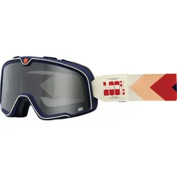 100 Percent Barstow Teluride, Motorrad-Brille - Dunkleblau/Rot/Beige Getönt