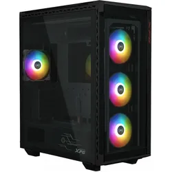 XPG BATTLECRUISER II ST Midi-Tower Schwarz (ATX, mATX, Mini-ITX), PC Gehäuse, Schwarz