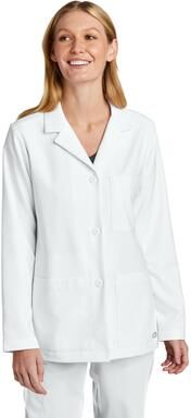 Wonderwink WW4072 Women's Consultation Lab Coat in White size 4XL   Cotton/Polyester Blend