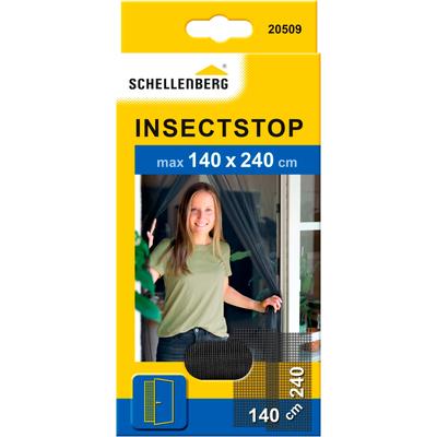 Insektenschutz-Vorhang SCHELLENBERG "Fliegengitter für Balkontüren und Terrassentüren", grau (rahmen: grau gewebe: anthrazit), B:140cm H:240cm, Insektenschutzgitter, ohne bohren, 140 x 240 cm in weiß und anthrazit