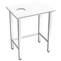 EURAST - Käse- und brot-schneidetisch weiße farbe mit loch - 700x500x850 mm - 10604470