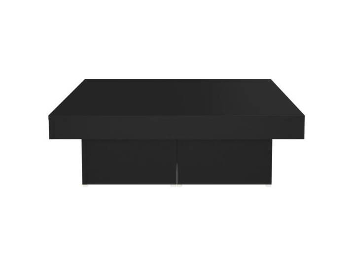 Table basse - DILWE - 90x90 cm - Noir - Aggloméré - Montage facile