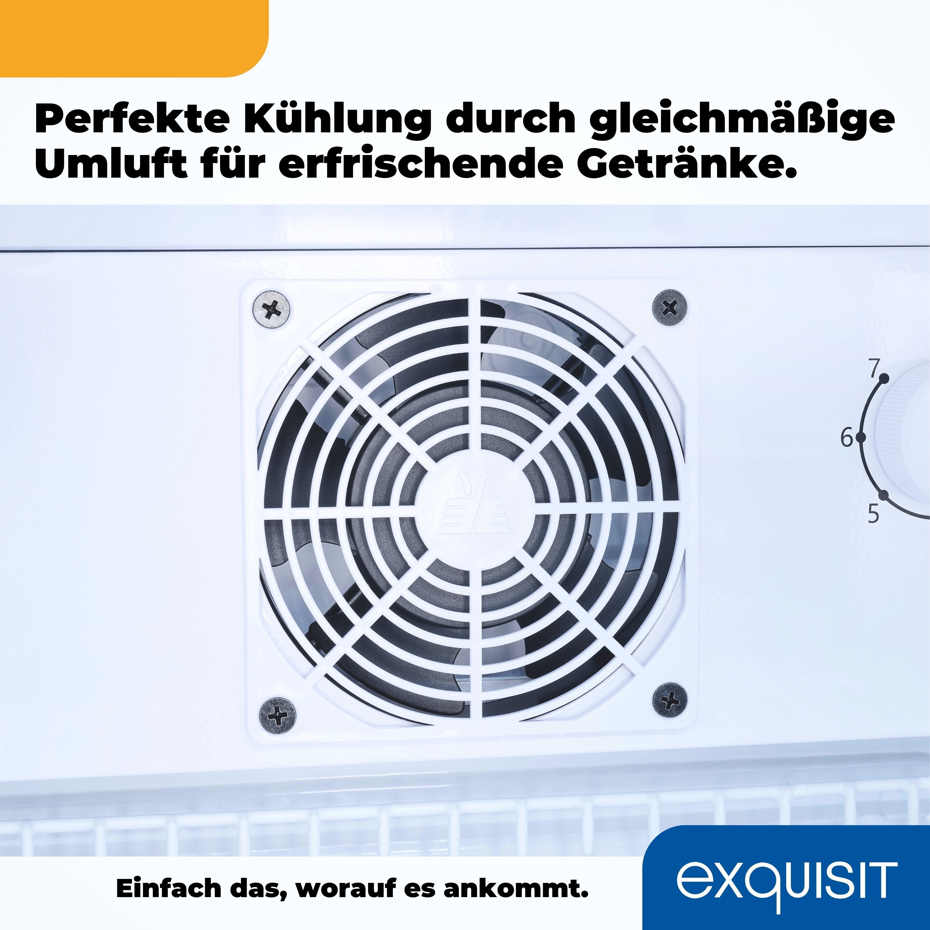 EXQUISIT Getränkekühlschrank "GKS240-GT-160C", Energieeffizienz: C, silber (weiß), Rechtsanschlag, wechselbar, Kühlschränke, Alles auf einen Blick dank Isolierglastür zudem sehr energieeffizient, Getränkekühlschrank