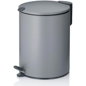 Kela Mülleimer Mats, 23700, hellgrau, Kosmetikeimer aus Metall, 5 Liter