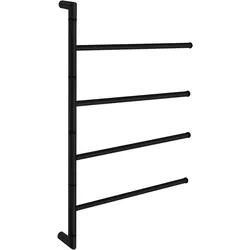 Smedbo OUTLINE LITE - Schwenkbare Bad/Garderobenleiste 4-armig in Edelstahl Schw...