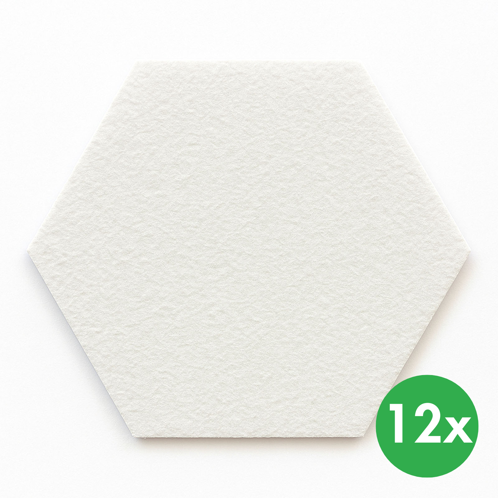 B2B Partner Akustikplatte, Selbstklebend, Sechseck, 30x26 cm, 12 Stk, weiß