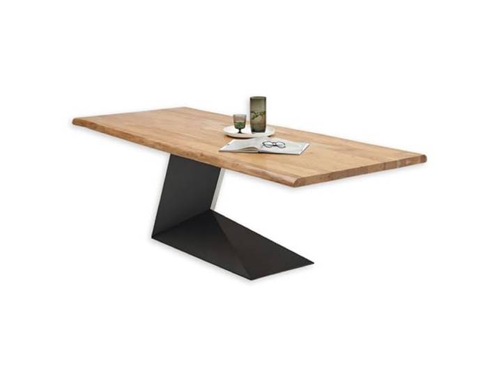 ALAN MINI Esstisch Baumkante Massivholz Akazie - Hochwertiger Baumkantentisch mit schwarzem Metallgestell für Ihr Esszimmer - 200 x 76 x 100 cm (B/H/T)