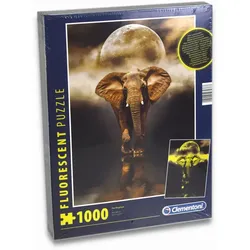 Clementoni 97238 - Puzzle - Der Elefant (fluoreszierend, 1000 Teile)