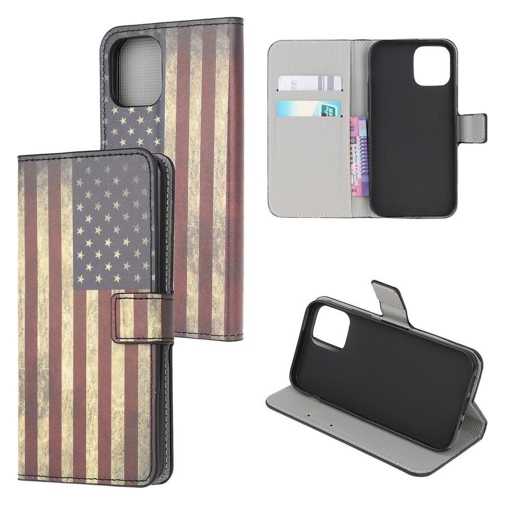 Cover-Discount Xiaomi Mi 11 Lite - Leder Hülle Etui US Flagge (Xiaomi Mi 11 Lite) (101910579C)
