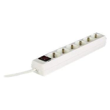Hama Distribution Panel 6-Way 45° with Switch (6x, CEE 7/4, 1.40 m) (00030384)
