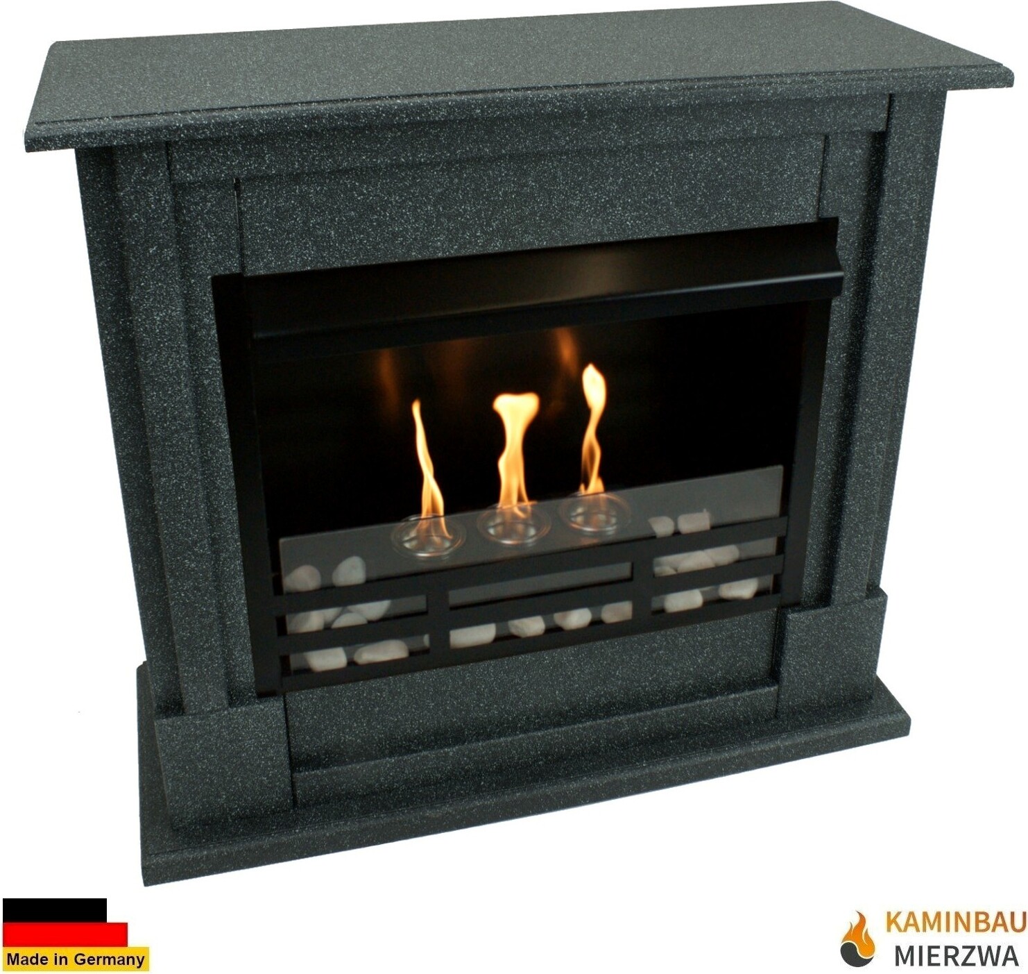 Gelkamin Ethanolkamin Kamin Modell Rafael Premium Royal Granit dunkel