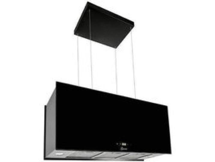 Hotte îlot suspendue noire 90 cm Gurari GCH I 333 90 BL Prime Hotte aspirante 1000 m³/h Recyclage 4 vitesses
