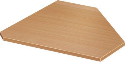 Winkelplatte, 90°, B 800 x T 800 mm, Buche