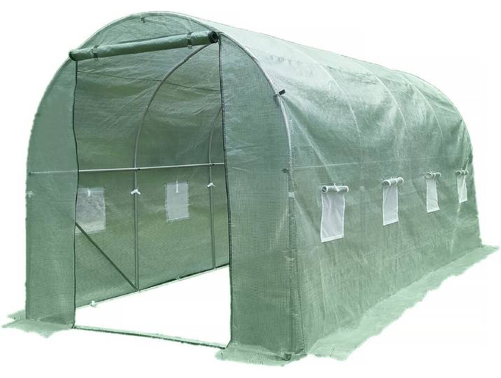 Serre tunelle de jardin 4,5 x 2 m Lys - 9 m² - 130g - Vert