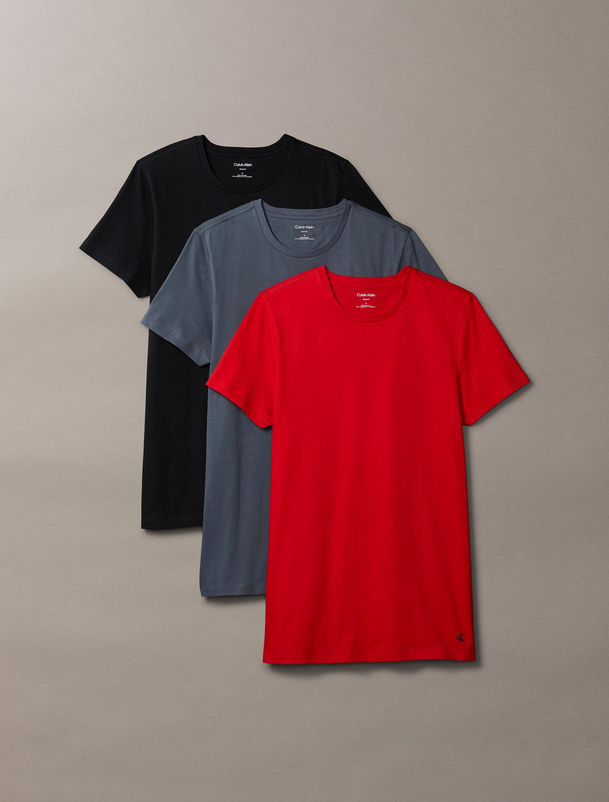 T-Shirt "S/S CREW NECK 3PK", Herren, Gr. S (48), turbulence, adrenaline rush, schwarz, Jersey, Obermaterial: 100% Baumwolle, CALVIN KLEIN UNDERWEAR, Basic, klassisch hüftlang, Rundhals, abgesteppt, Shirts T-Shirt, mit Logostickerei turbulence, adrenaline 